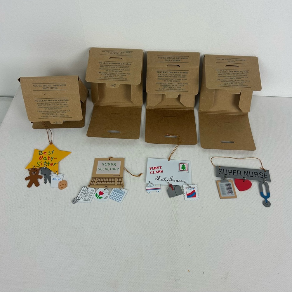 4 - Avon VTG "You're Special Ornaments"  Designed by Clare Kostow
